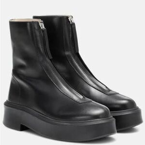 The Row Zipped Boot Leather